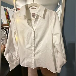 Chico's Cream Wrinkle-Resistant Shirt